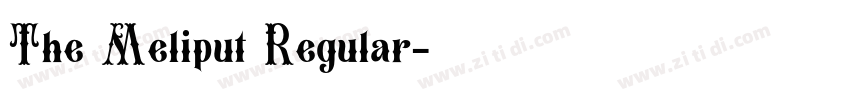 The Meliput Regular字体转换